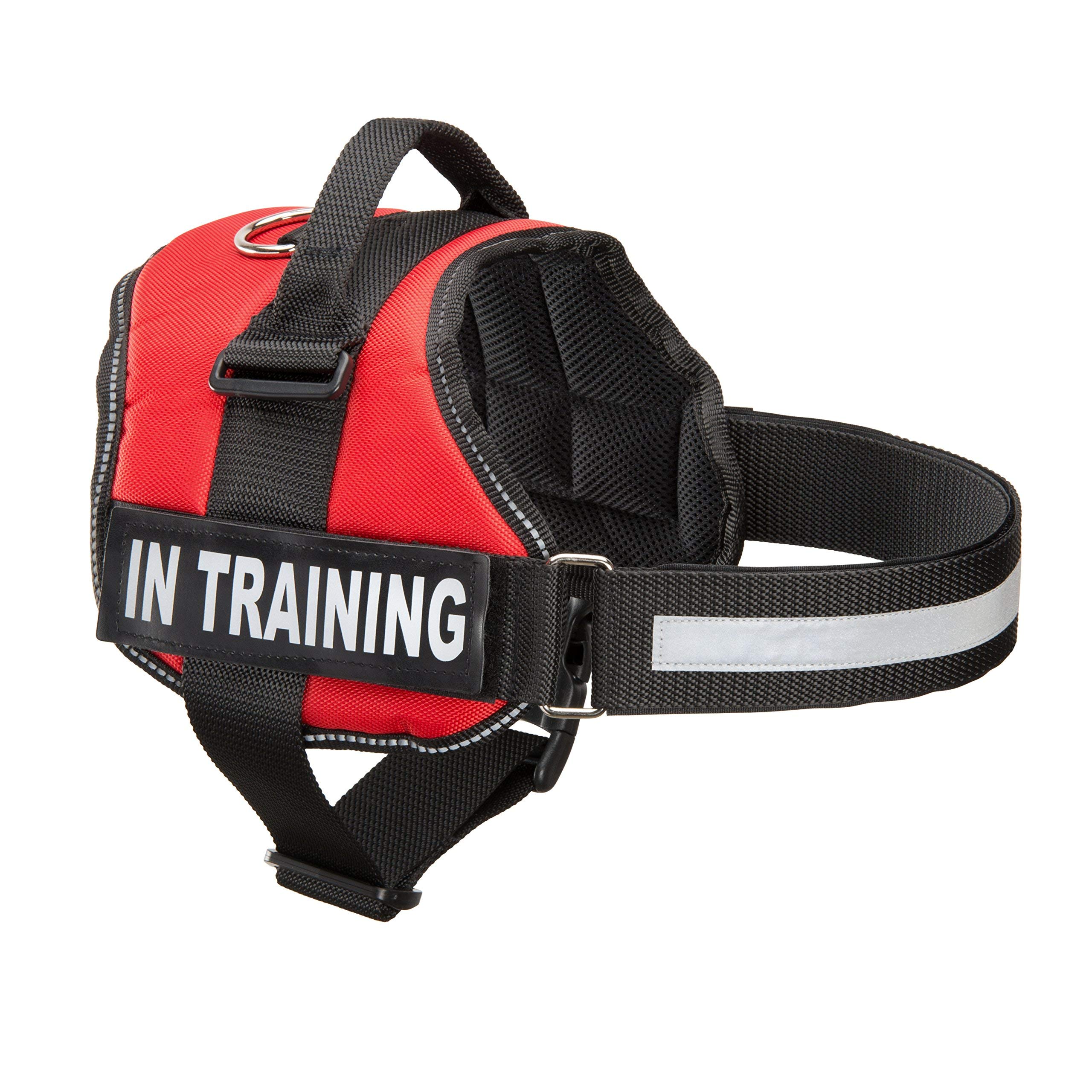 Industrial Puppy Service Dog In Training Vest With Reflective Strap & Removable Patches - Heavy Duty Nylon Straps and Handle for Dogs - 7 Sizes, ID Patch Options, Service Dog Vest Harness with IT tag