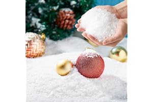 JOYIN 2 Pack 10 Oz Fake Snow 280g Artificial Plastic Snowflakes for Christmas Tree Decoration Xmas Party Home Holiday Decor and White Displays