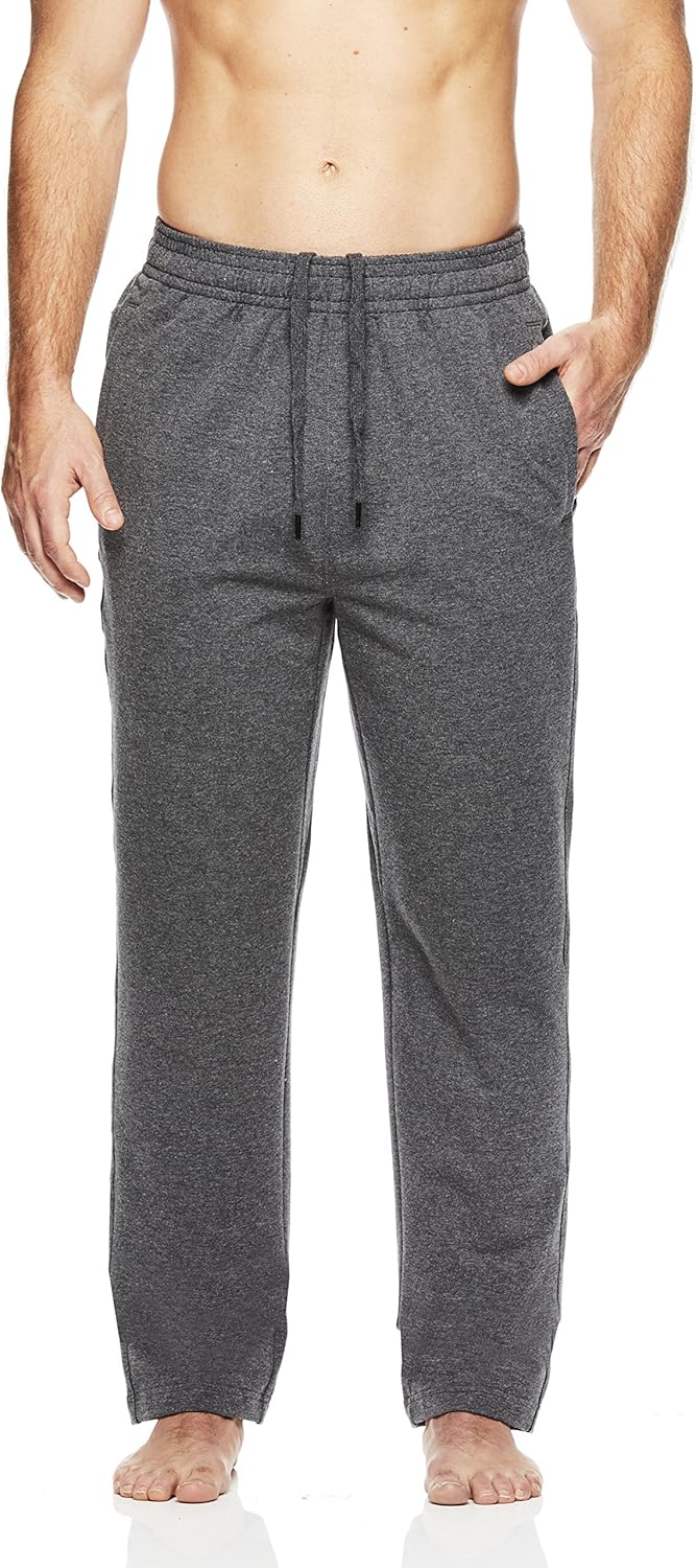 Gaiam Men's Foundation Fleece Yoga Pants Performance French Terry Sweatpants