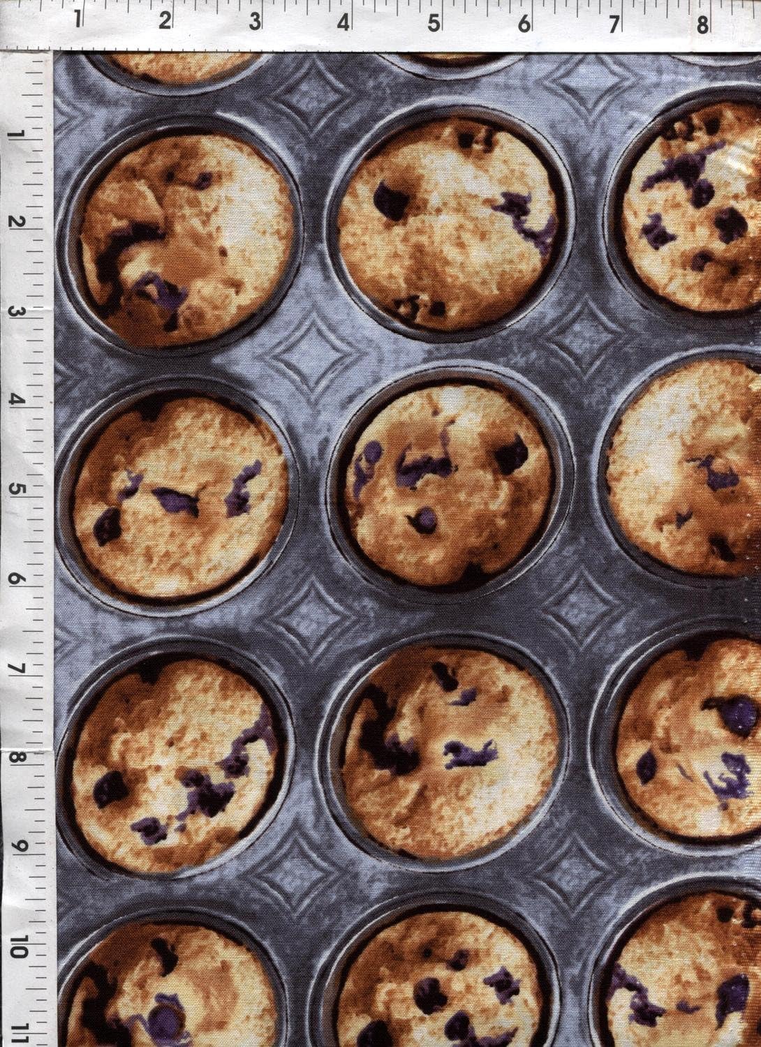 Kanvas "Bake Sale" Blueberry Muffin Tin Fabric