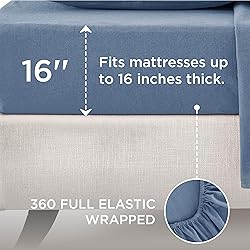 Bedsure Linen Sheets - King Size Sheets, Blend from