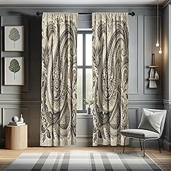 Ambesonne Paisley Window Curtains Pack of