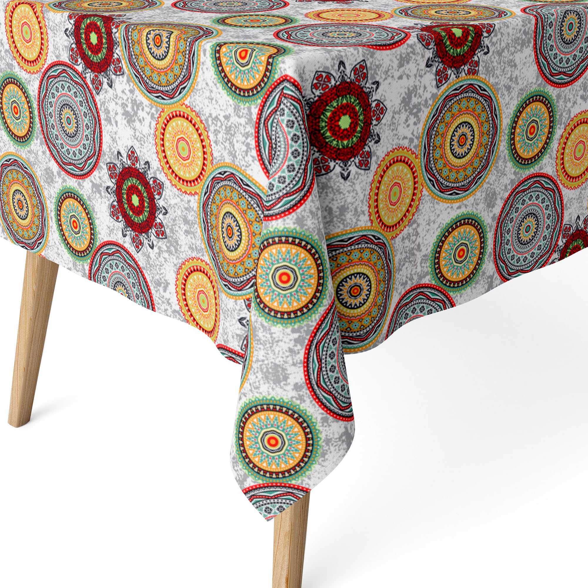 Martina Home Mykonos Green Resin Coated Tablecloth 220cm x 140cm — image 1