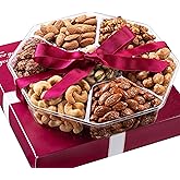 Valentines Day Nuts Gift Basket - Assortment of Sweet & Roasted Salted Gourmet Nuts - Romantic Food Gift Box for Him, Husband, Christmas, Fathers Day, Mothers Day, Sympathy, Family, Men & Women