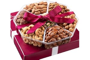 NUT HAVEN Thanksgiving Nuts Gift Basket - Assortment of Sweet & Roasted Salted Gourmet Nuts - Assorted Food Gift Box for Christmas, Holiday, Family, Sympathy, Men & Women.