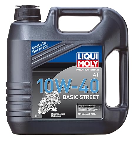 LIQUI MOLY 3046 Motoröl 4T Basic Street 10W-40, 4 L