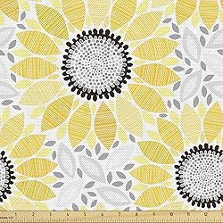 Ambesonne Yellow Fabric by The Yard, Colorful