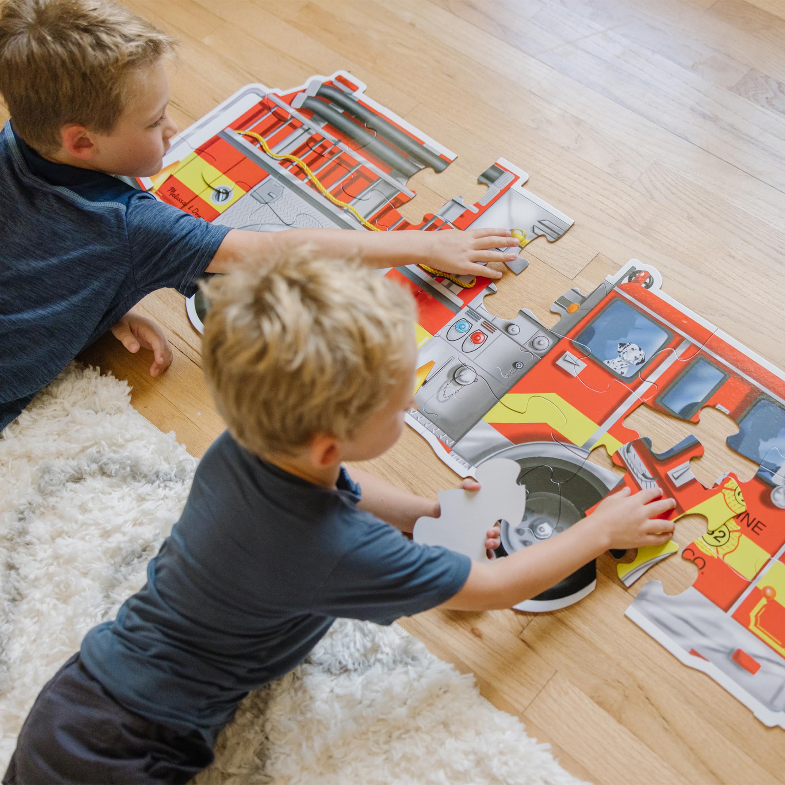 Melissa & Doug Giant Fire Truck Floor Puzzle 24 piece