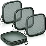 Weewooday 4 Pcs Mesh Makeup Bag Mesh Cosmetic Bag