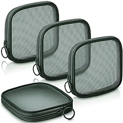 Weewooday 4 Pcs Mesh Makeup Bag Mesh Cosmetic Bag