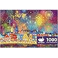 Puzzles for Adults 1000 Pieces, MOMIBOOK Jigsaw Puzzles of Night Town, Luminous Process, 75x50cm(29.5"x19.7") Toys & Game Puzzle, White Elephant for Adults, Christmas Puzzle Funny Choices