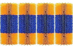 KUNBEIEN 4PCS Livestock Scratch Brushes, Horse Scratcher Full Massage Brush Kit for Relieving Itching, Yellow