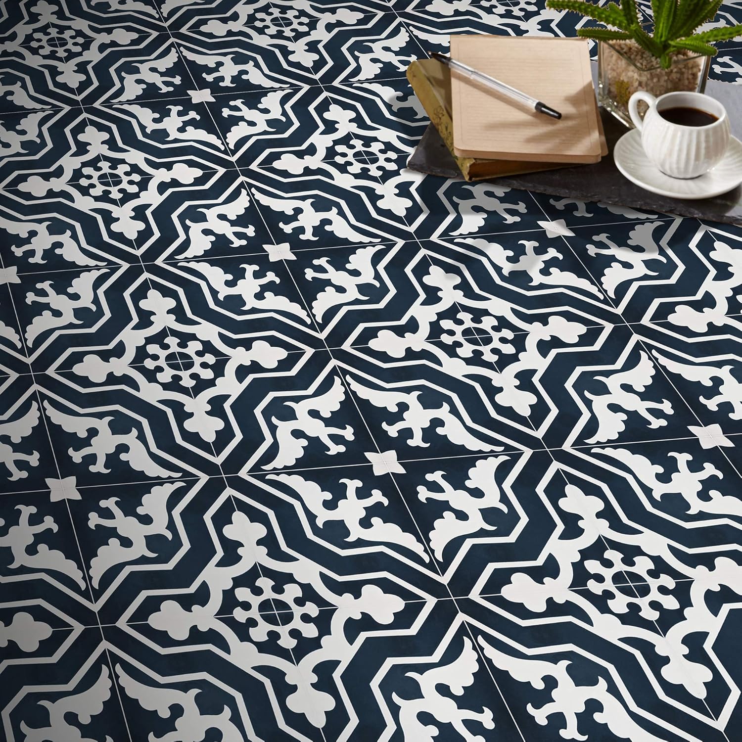 Moroccan Mosaic & Tile House CTP5302 Temara Handmade Cement Tile in