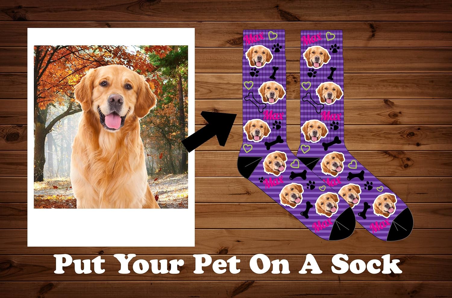 Pet Photo Socks, Dog And Cat Photo Socks, Your Dog On A Sock, Funny Socks, Pet