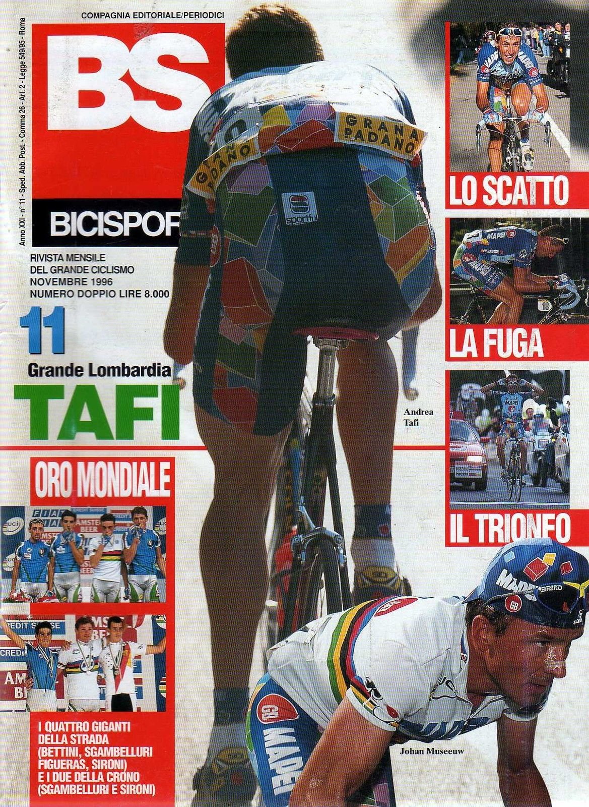 BS Bicisport 11 novembre 1996 Andrea Tafi grande Lombardia - AA.VV. -  Libri - Amazon.it