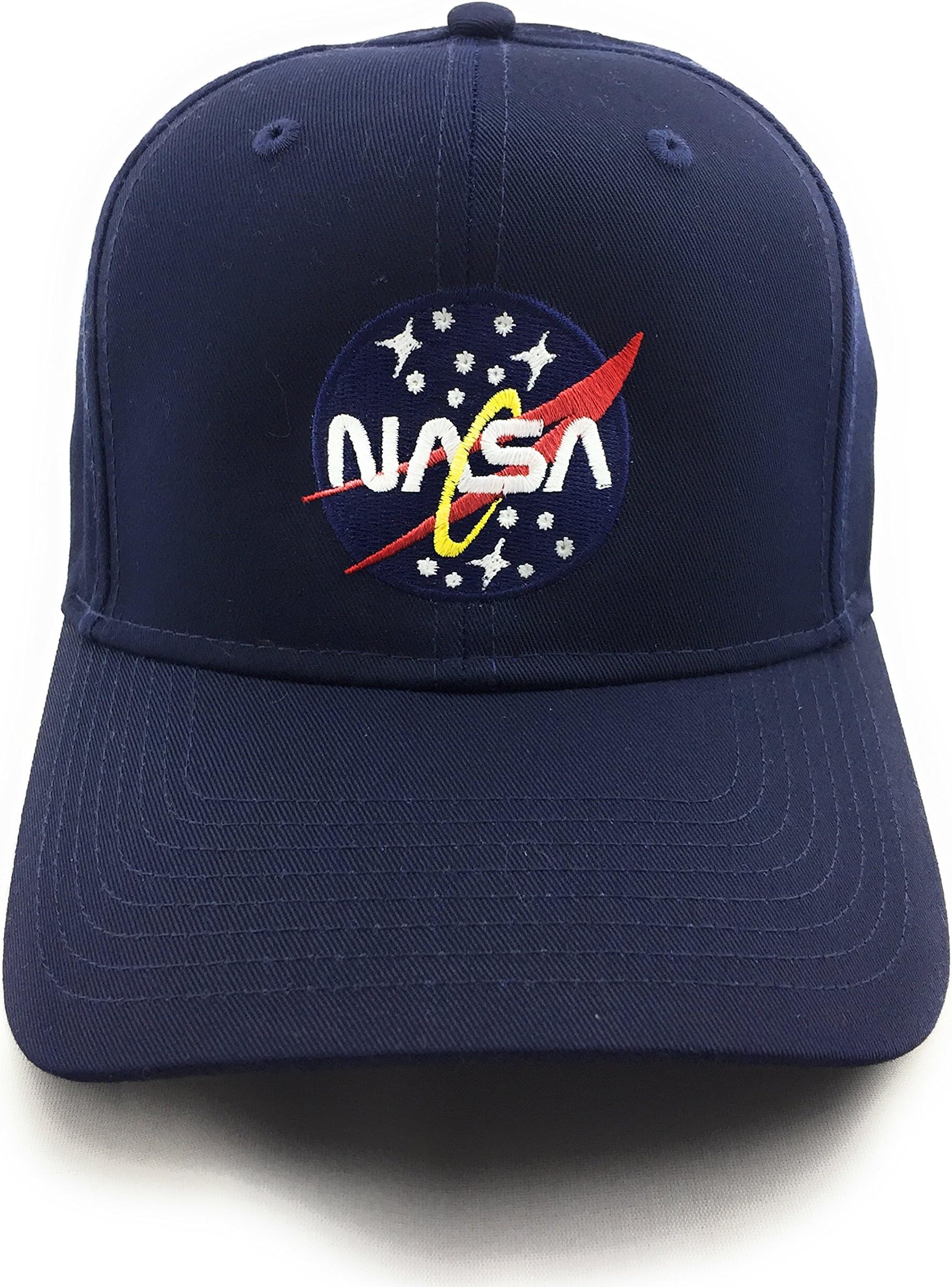 Future NASA Worm Meatball Logo Embroidered PRO Style Space Baseball Cap - Navy