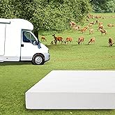EGO White 10 Inch Short King Memory Foam RV Mattress, Cooling Gel Green Tea Mattress for RVs, Campers & Trailers, Bed in a Bo