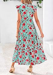 PRETTYGARDEN Women's 2025 Summer Floral Midi Dress