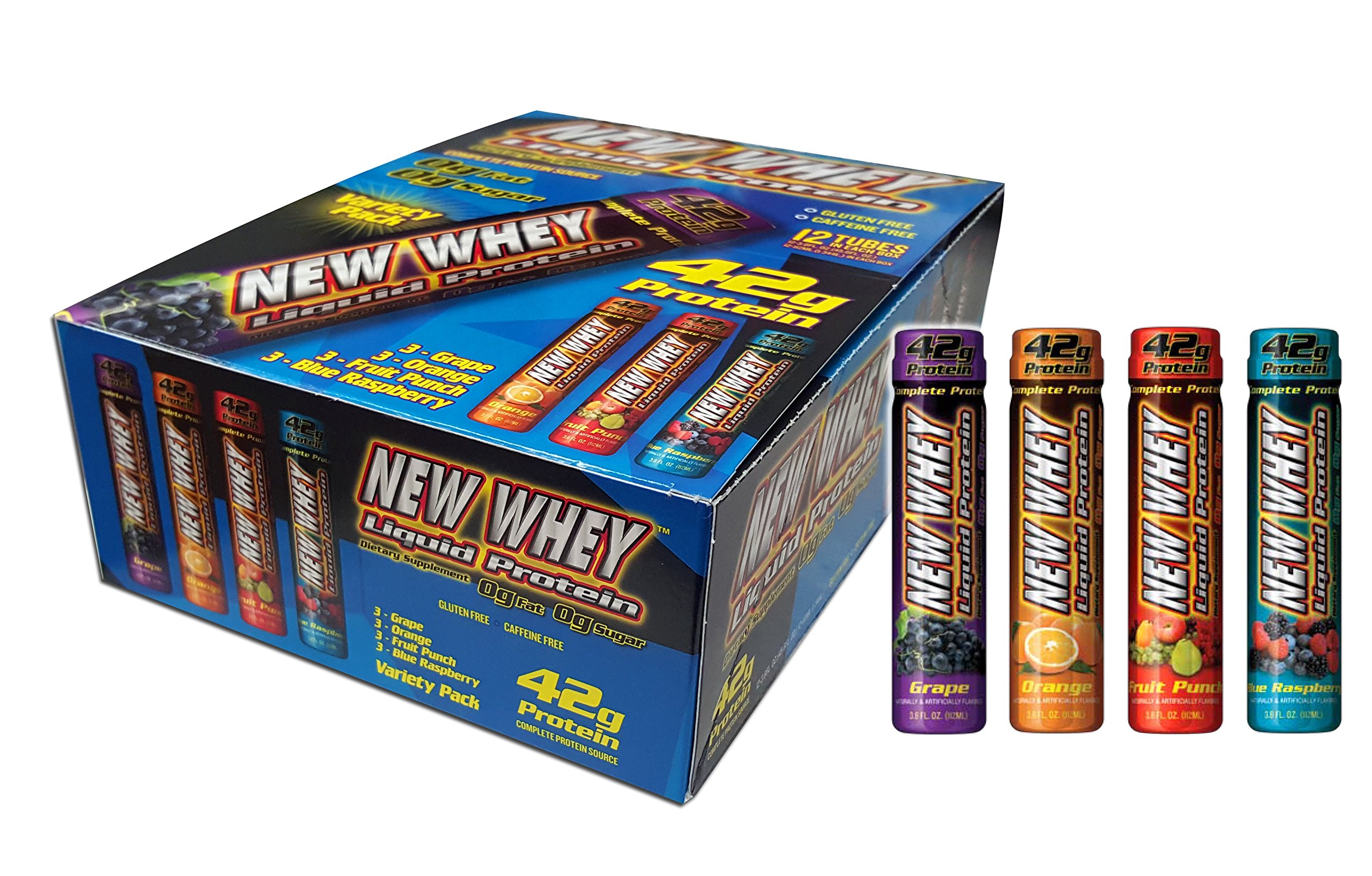 Buy New Whey 42 Grams Complete Liquid Protein Supplement, Variety Pack