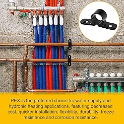Briwooody 25 Pack 1/2 Inch Black Pipe Supports