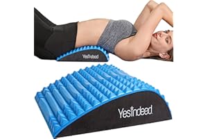YESINDEED Back Stretcher Pillow – Pain Relief for Lower Back, Lumbar Support, Posture Correction, Sciatica Aid, Orthopedic Design, Easy to Use at Home, Office, or Anywhere, Orthopedist Recommended