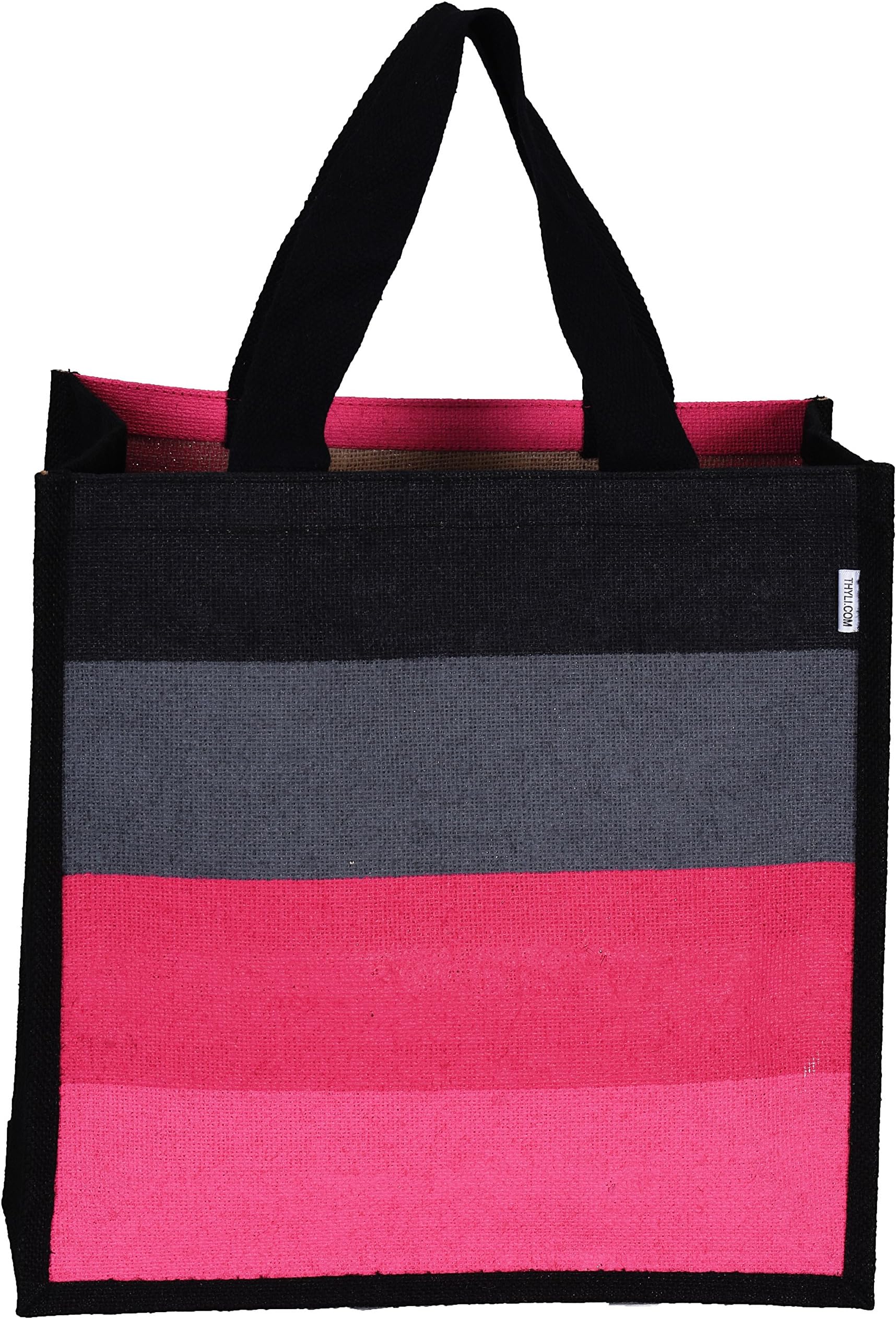 'PUTEA' Premium Grade Jute/Hessian Reusable Shopping Grocery Tote Bag designed by Thyli