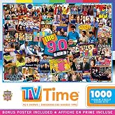 MasterPieces - 1000 Piece Jigsaw Puzzle, 90&rsquo;s TV Shows Collage, Fun for Adults, Family, Kids, Non-Glare Finish, 19.25" x 26.75"