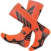 wanchel Merino Wool Ski Socks - 2 Pairs Knee High Skiing Socks, Winter Warm Snowboard Thermal Socks