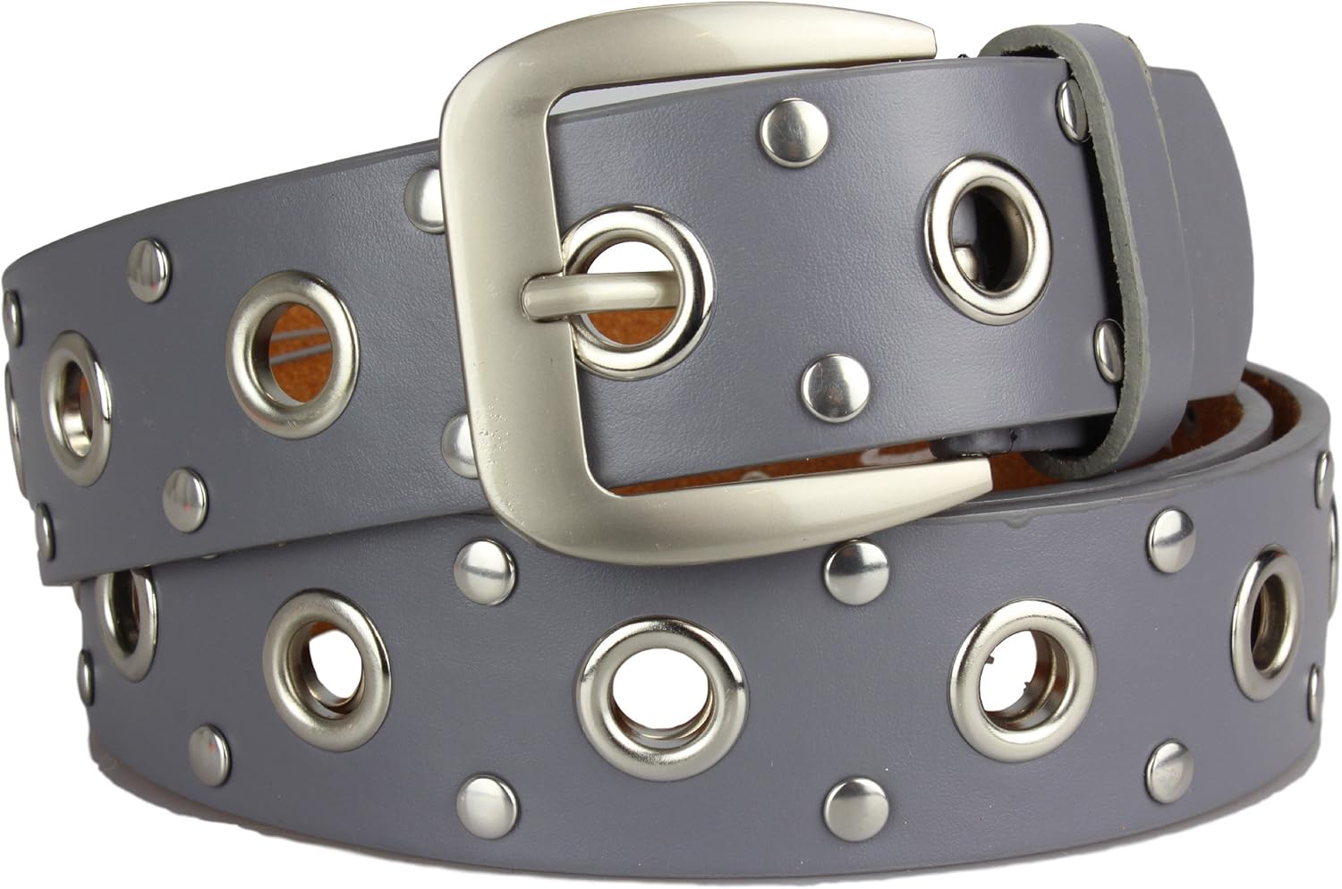 Belt with Studs IN Brown For Woman And Man Wide 3,7cm Amazon.co.uk