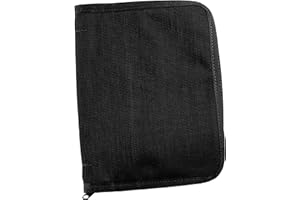 Rite In The Rain Weatherproof Cordura® Fabric, 1/2" Ring Binder Cover, 6.75" x 8.875", Black Cover (No. C9200B)