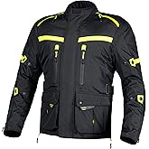 WICKED STOCK Waterproof Motorcycle Jacket Men - CE LEVEL2 Reflective Motorcycle Armor Biker Jacket Men with 8 Pockets - 4 Season Mens Motorcycle Jacket with Adjustable Biceps, Forearms and Waist