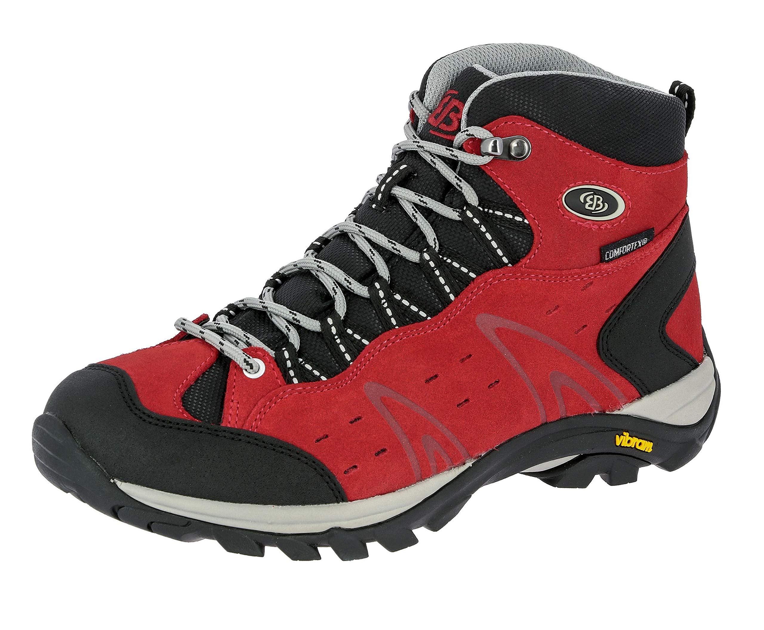 Brütting Women's Mount Bona High High Rise Hiking Shoes, Red, 3.5 UK