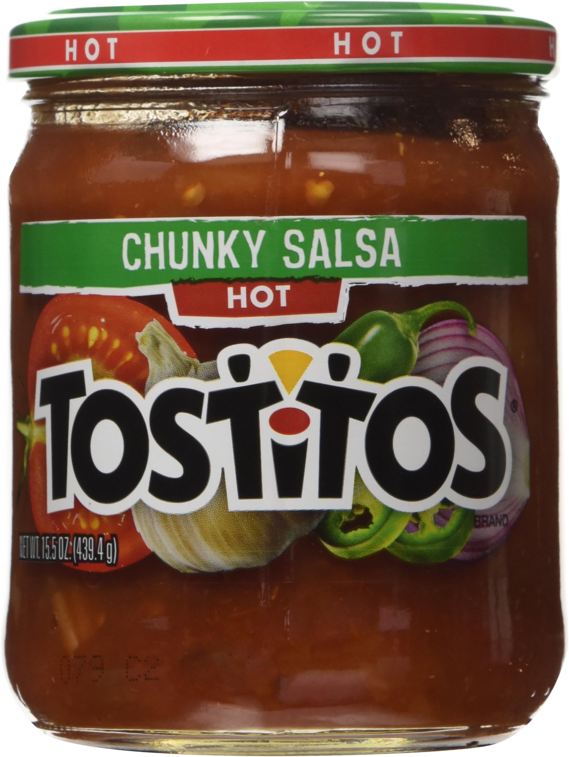 Tostitos, Chunky Hot Salsa, 15.5oz Glass Jar (Pack of 3)