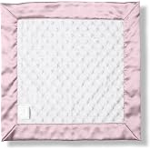 SwaddleDesigns Baby Lovie, Small Security Blanket, Plush Dots with Satin Trim, Pastel Pink