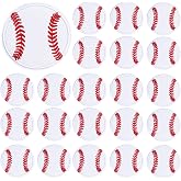 AUGSUN 30pcs Baseball Iron on Patches Sports Sew on Applique | Ball Repair Patches, DIY Embroidered Applique Crafts, For Clothing Jacket Jeans Pants Dress Backpack Hat Decorations