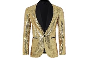 Coucoland Sequin Blazer Men-Tuxedo Jacket Sequin Suit Men Sport Coats