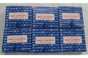 Satya Nag Champa Incense Cones Sai Baba 6 Packs X 12 Cones (72 Cones)