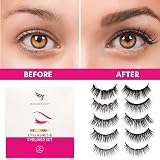 Moksha Beauty Magnetic Eyelashes 5 Pairs Reusable 3D Natural Look Eyeliner Kit view 4