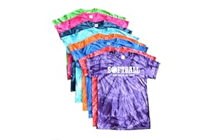 JANT girl Softball Tie Dye T-Shirt - Play Tough, Get Dirty White Logo (Adult and Youth Sizes)