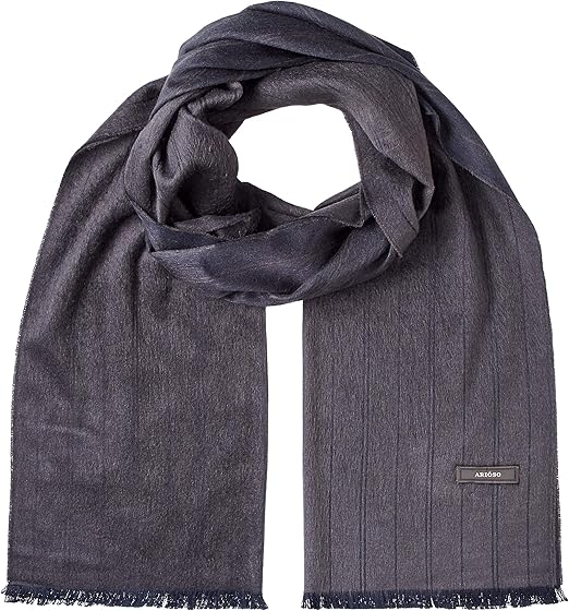 Amazon アルファ クリエーション アリオーソ シルク起毛マフラー ストライプ柄 000 1001 メンズ チャコールグレー 日本 Free Free サイズ ストール マフラー 通販