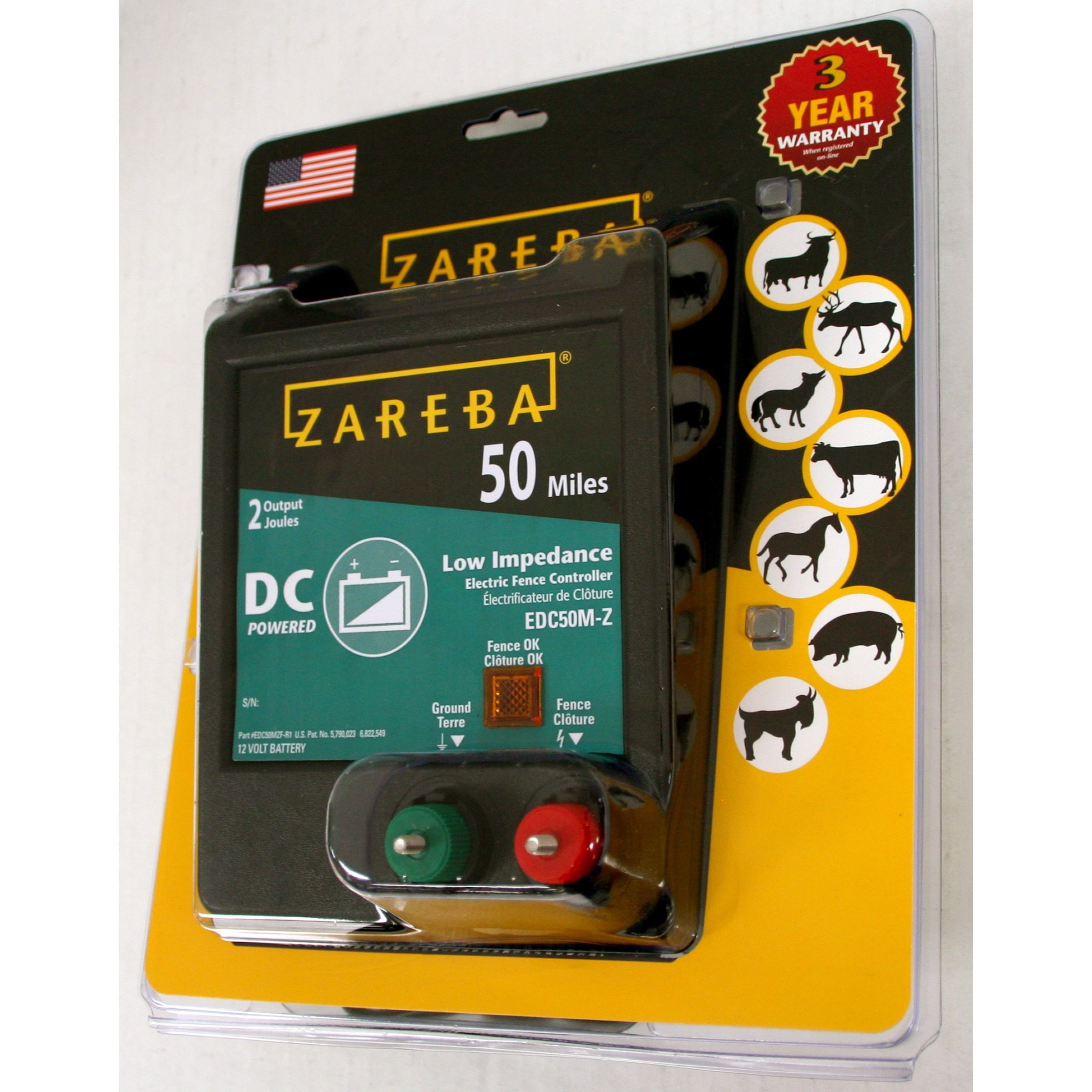 Galleon Zareba EDC50MZ 50Mile Battery Operated Solid State Fence