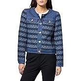 KARL LAGERFELD Women's Long Sleeve Denim Tweed Jacket