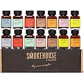 Smokehouse by Thoughtfully, Gourmet BBQ Sauce Sampler Variety Pack in Glass Bottles, Vegan and Vegetarian, Flavors Range from Full-Bodied Pitmaster Classics to Foodie-Inspired Creations, Pack of 14