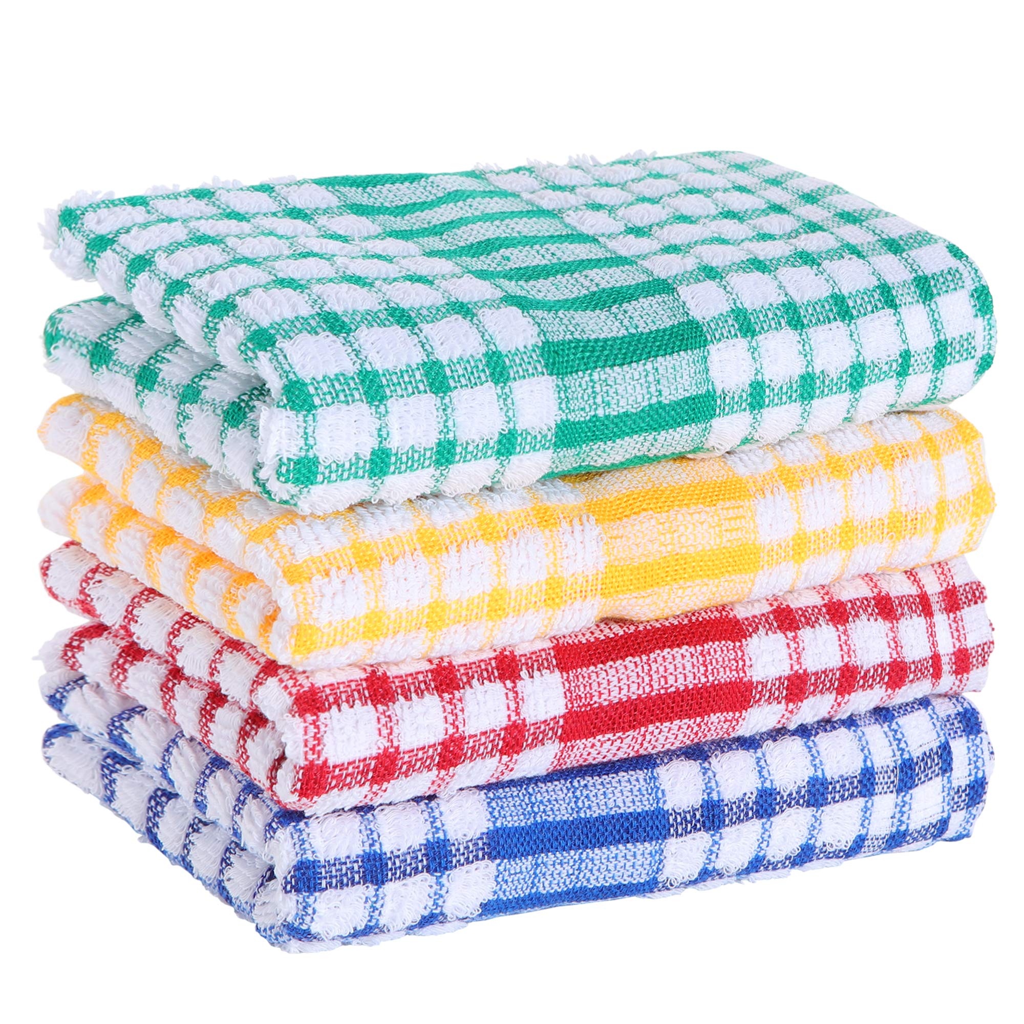 Large Kitchen Towels, 16 Inch x 25 Inch, 4 Pack Quick Drying Kitchen Dish Towels for Washing Drying Dishes and Household