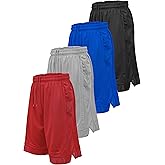 Starting 5 Mens Basketball Shorts with Pockets, Active Athletic Performance Gym Workout Shorts for Men Workout Shorts, 4 Pack
