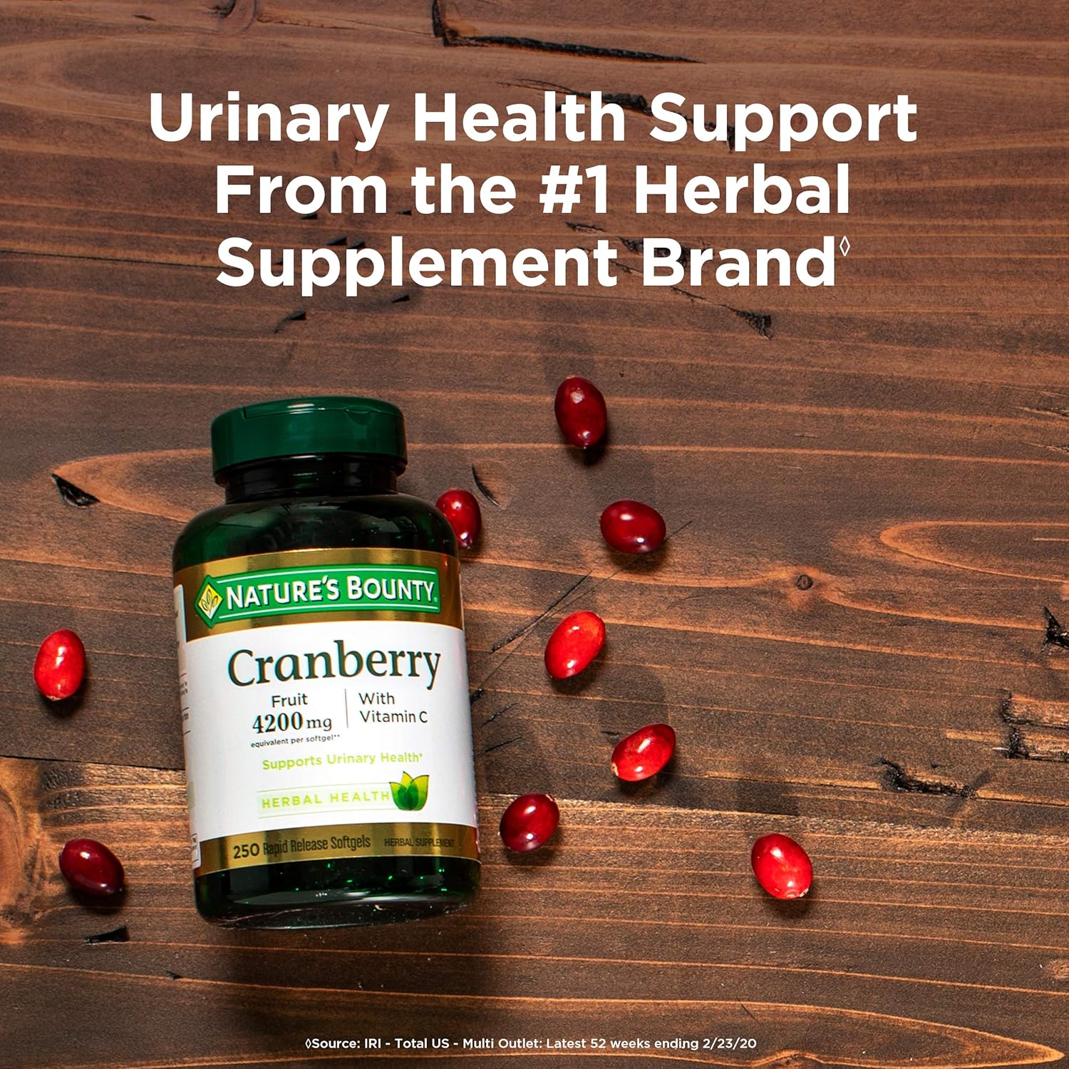 Cranberry Pills w/ Vitamin C by Nature's Bounty, Supports Urinary & Immune Health, 4200mg Cranberry Supplement, 250 Softgels: Health & Personal Care