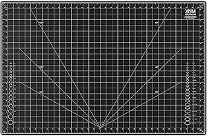 XNM CREATIONS XNM Premium Self Healing Cutting Mat - 24 Inches by 36 inches - A1, 3 Layer Quality PVC Construction - Dual Sided, Imperial and Metric Grid Lines - Perfect for Cutting, Sewing, and Crafts