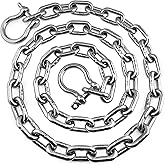 US Stainless 5/16" (8mm) AISI 316 Anchor Chain with 3/8" (10mm) Shackles (5/16" (8mm) x 5')