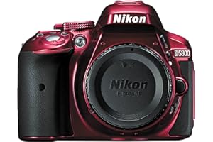 Nikon D5300 24.2 MP CMOS Digital SLR Camera with Built-in Wi-Fi and GPS Body Only (Red)