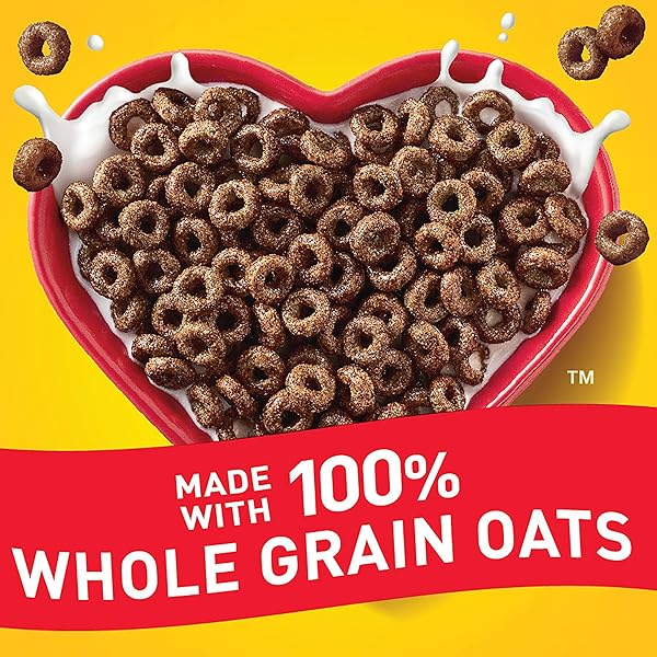 CHOCOLATE CHEERIOS, HEART HEALTHY GLUTEN FREE BREAKFAST CEREAL, MADE WITH WHOLE GRAIN OATS, LARGE SIZE, 14.3 OZ